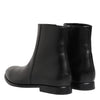 Dolce & Gabbana Black Leather Mid Calf Men Boots Shoes