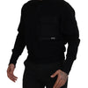 Dolce & Gabbana Black Cotton Crewneck Sweatshirt Sweater