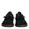 Dolce & Gabbana Black Suede Tassel Embellished Loafers Shoes