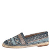 Dolce & Gabbana Blue Gray Woven Leather Buffalo Espadrille Shoes