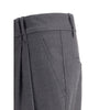 Brunello Cucinelli Bicolor Fleece Wool Casual Pants