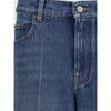Valentino Blue Cotton Straight-Leg Jeans