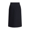 Valentino Black Fleece Wool Midi Skirt