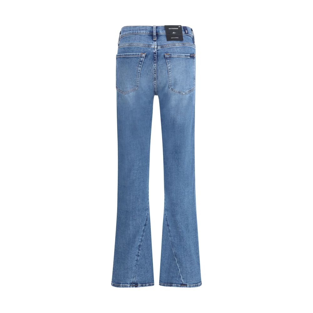 7FOR Blaue Baumwoll-Schlagjeans
