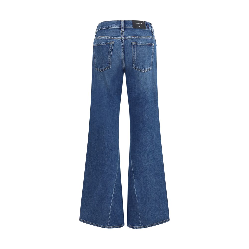 7FOR Blaue Baumwoll-Schlagjeans
