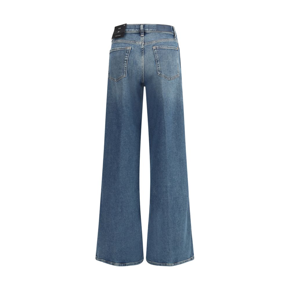 7FOR Blaue Baumwoll-Schlagjeans