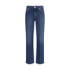 7FOR Blue Cotton Straight-Leg Jeans