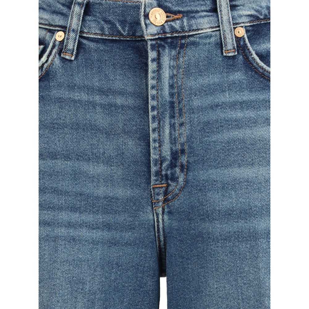 7FOR Blaue Baumwoll-Schlagjeans