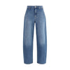 7FOR Hellblaue Baumwolljeans mit lockerer Passform