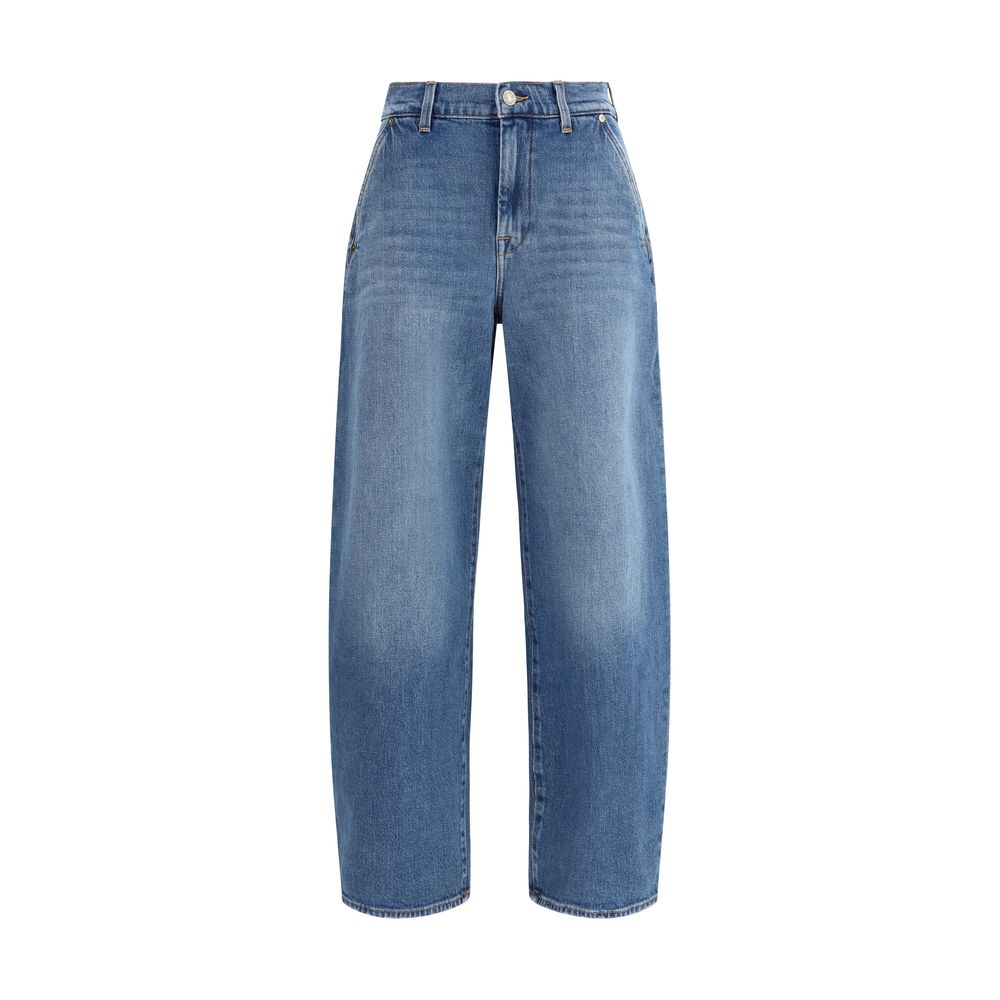 7FOR Hellblaue Baumwolljeans mit lockerer Passform