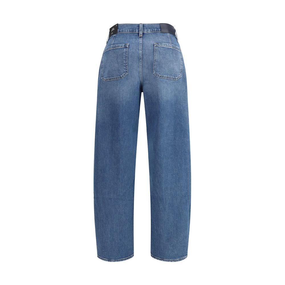 7FOR Hellblaue Baumwolljeans mit lockerer Passform