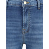 7FOR Blue Cotton Flared Jeans