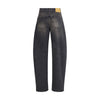 Haikure Schwarze Baumwolljeans mit lockerer Passform