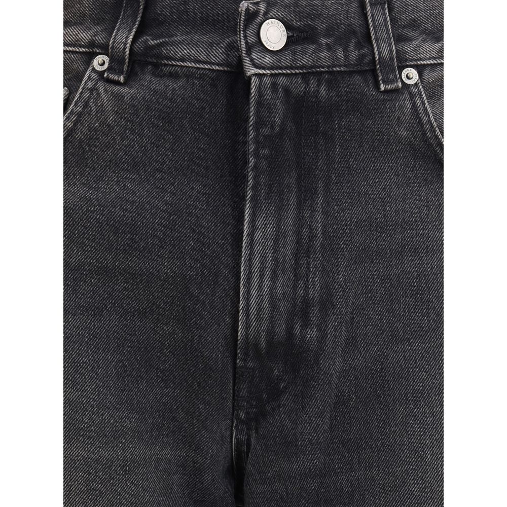 Haikure Schwarze Baumwolljeans mit lockerer Passform