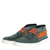 Dolce & Gabbana Green Derby Logo Casual Men Sneakers Shoes