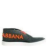 Dolce & Gabbana Green Derby Logo Casual Men Sneakers Shoes