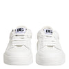 Dolce & Gabbana White Miami Leather Low Top Sneakers Shoes