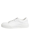 Dolce & Gabbana White Miami Leather Low Top Sneakers Shoes