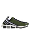 Dolce & Gabbana Green Logo Low Top Sorrento Men Sneakers Shoes