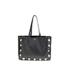 Valentino Garavani Black Calf Leather Bos Taurus Shoulder Bag