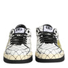 Dolce & Gabbana White Logo Print Low Top Men Sneakers Shoes