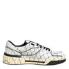 Dolce & Gabbana White Logo Print Low Top Men Sneakers Shoes