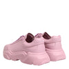 Dolce & Gabbana Pink Leather Daymaster Low Top Sneakers Shoes
