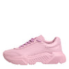 Dolce & Gabbana Pink Leather Daymaster Low Top Sneakers Shoes