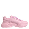 Dolce & Gabbana Pink Leather Daymaster Low Top Sneakers Shoes