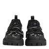 Dolce & Gabbana Black Low Top Lace Up Trekking Sneakers Shoes