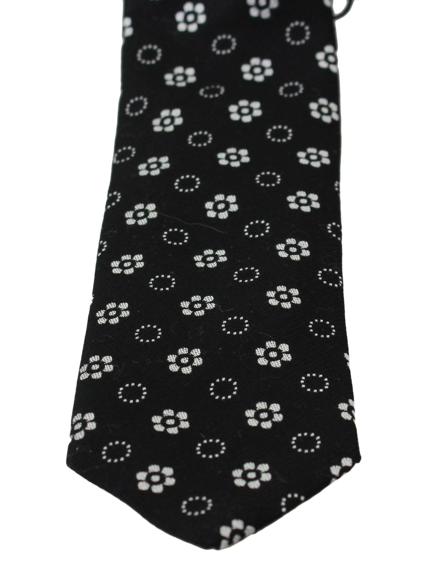 Dolce & Gabbana Black 100% Silk Floral Print Print Classic Tie