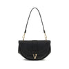 Versace Black Calf Leather Bos Taurus Shoulder Bag