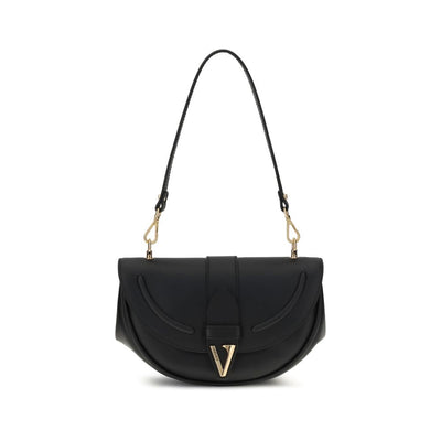 Versace Black Calf Leather Bos Taurus Shoulder Bag