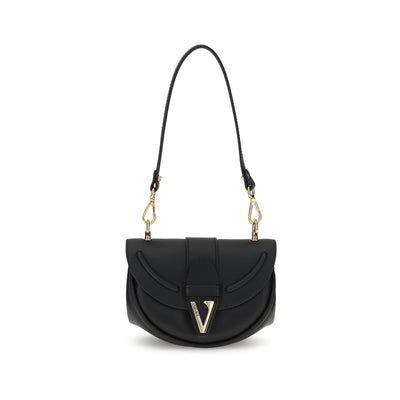 Versace Black Calf Leather Bos Taurus Shoulder Bag