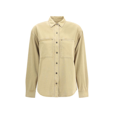 Marant Etoile Beige Cotton Dress Shirt