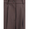 P.A.R.O.S.H. Brown Fleece Wool Dress Pants