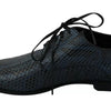 Dolce & Gabbana Blue Python Leather Snakeskin Shoes