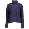 U.S. POLO ASSN. "Blue Acrylic Women Sweater with Turtleneck Detail"