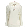 U.S. POLO ASSN. White Cotton Women Sweater with Hood and Pockets