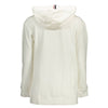U.S. POLO ASSN. White Cotton Women Sweater with Hood and Pockets