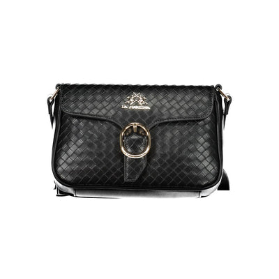 La Martina Black Polyurethane Women Shoulder Bag