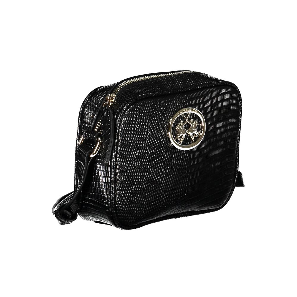 La Martina Black Polyurethane Women Handbag