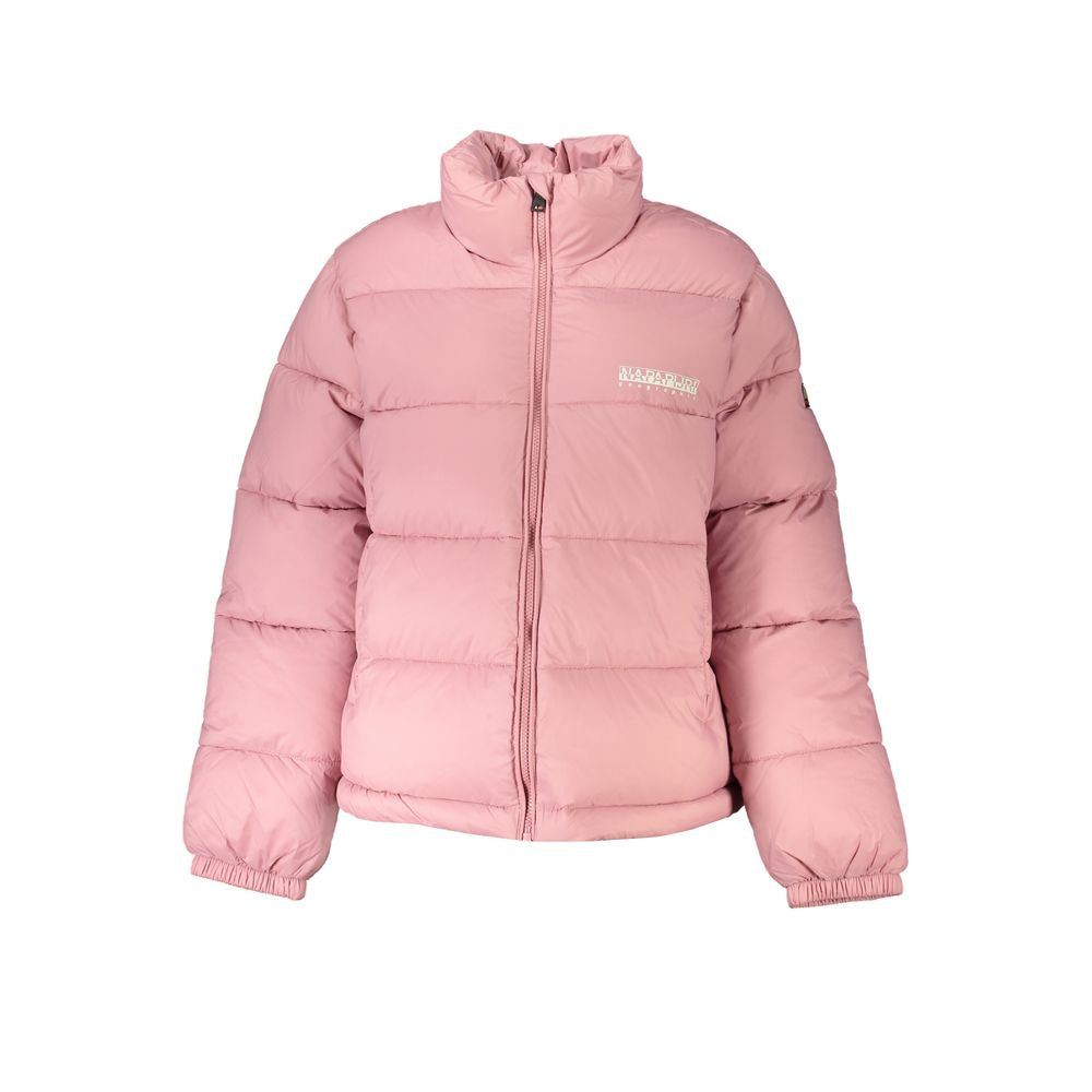 Napapijri Pink Polyamide Full-Length Jacket