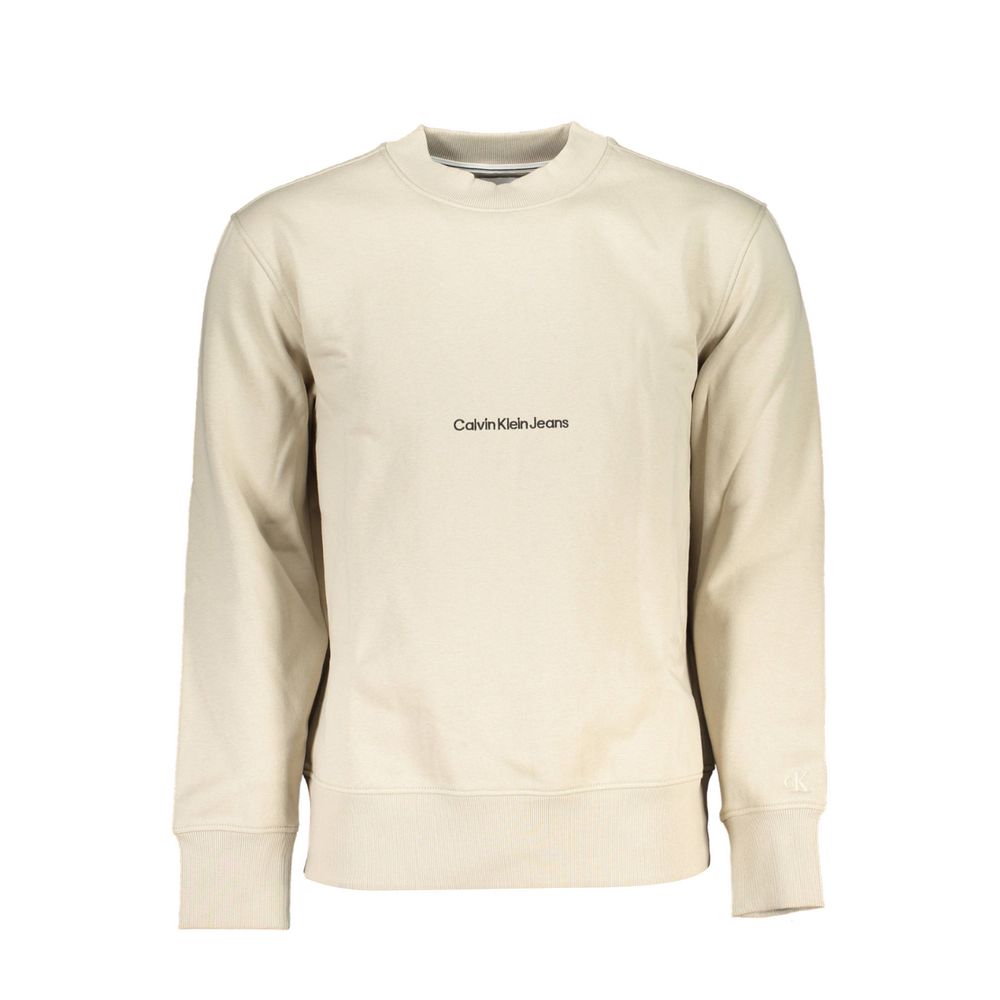 Calvin Klein beigefarbenes Baumwoll-Sweatshirt