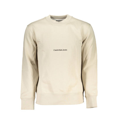Calvin Klein beigefarbenes Baumwoll-Sweatshirt