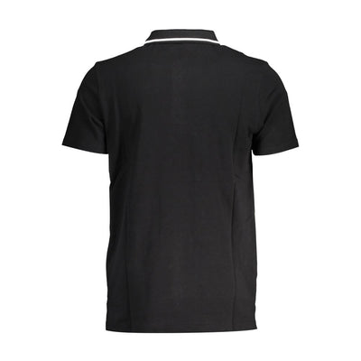 Fila Black Cotton Men Polo Shirt