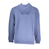 Vans Blue Cotton Men Sweater with Hood and Central Pocket
