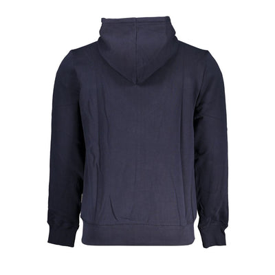 Napapijri Blue Cotton Men Sweater with Hood