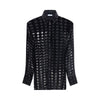 Ferragamo Black Silk Pattern Shirt