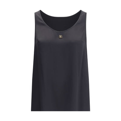 Dolce & Gabbana Black Silk Top